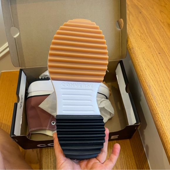 NWT Converse Run Star Hike Platform in saddle high top Chuck Taylor - Picture 4 of 11